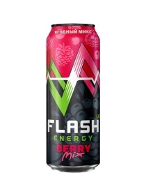 Напиток безалк. энергет. «ФЛЭШ АП ЭНЕРДЖИ ЯГОДНЫЙ МИКС»0,45л ж/б