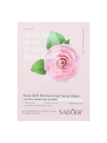 SADOER Маска тканевая для лица, 25 мл (экстракт розы) арт. KRE0312007-3