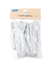 Резинка швейная, цвет белый, 10±0,3 м * 0,8 см
