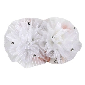 Бант-помпон на резинке "Аврора", 2 шт, 6,5 см