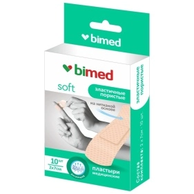 Пластыри"Бимед"  цвета кожи с эффектом эластичности Набор № 10 (2х7 см-10шт)