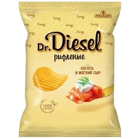 Чипсы "Dr.Diesel" лосось и мягкий сыр, 120г.