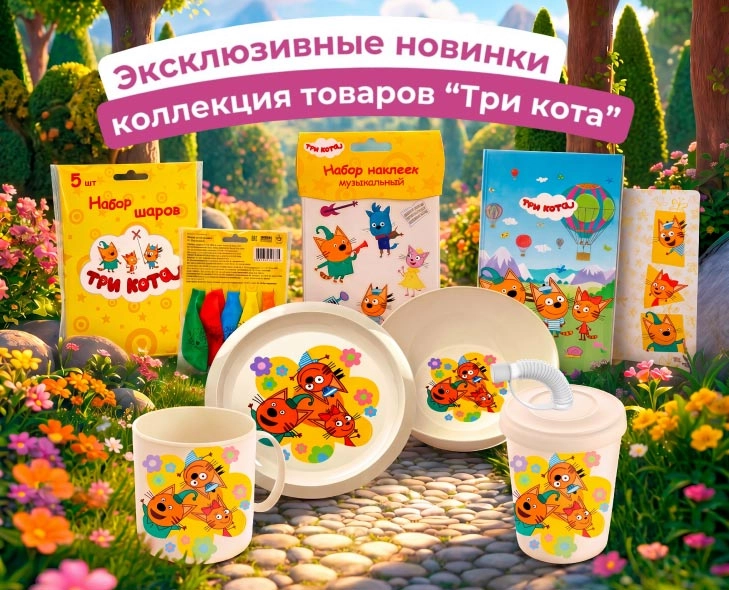 Коллекция «Три кота» — эксклюзивно в Три цены