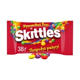 Драже Skittles фруктовый вкус, 38г