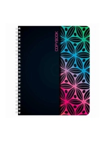 Тетрадь А5 48л. BRAUBERG гребень, клетка, обложка картон, рисунок АБСТРАКЦИЯ, 403053