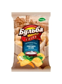 Чипсы из сырого картоф. "Бульба chips" со вк. сметаны и лука 75г.