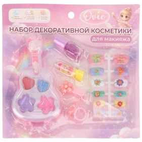 Подарочный набор детской декоративной косметики для макияжа "Candy Pink"  Гитара/Бабочка 