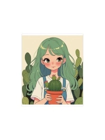 Тетрадь общая (скоба), ф.170х205мм, клетка, 96л., 4+0, ВЛU, конгревное тиснение, серия Кактус