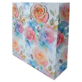 Пакет подарочный "Watercolor flowers", Fun party, 34*34*12 см (MO-282)