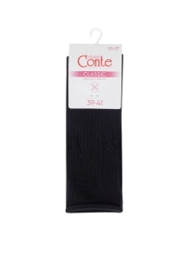 Носки жен. хлопковые CE CLASSIC (ажурные, без резинки) 24С-99СП, р.23-25, 628 черный