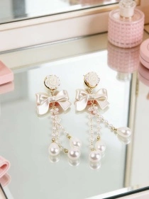 Серьги "Candy Pink", 7*2 см
