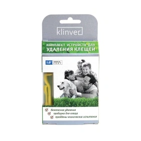 Комплект устройств д/удаления клещей KLINVER с пробиркой