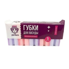 Губка для мытья посуды COMFORT профилированные, 5 шт