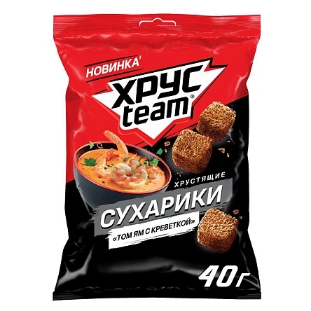 Сухарики Хрустим "Том Ям с креветкой" 40г 