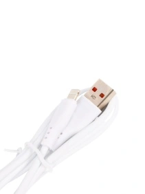 Кабель для зарядки, белый, lightning, 1.0М, 2.4А
