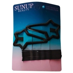 Набор заколок для волос "Stars, moon, sky", Sunup beauty, 10 шт, 5 см, черный (ML-3026)