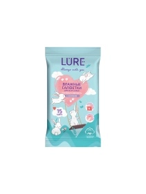 Салфетки влажные для всей семьи LURE, 15шт