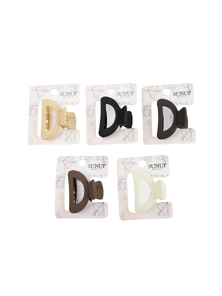 Заколка-краб для волос "Classic 1", микс цветов (KRE24102313)