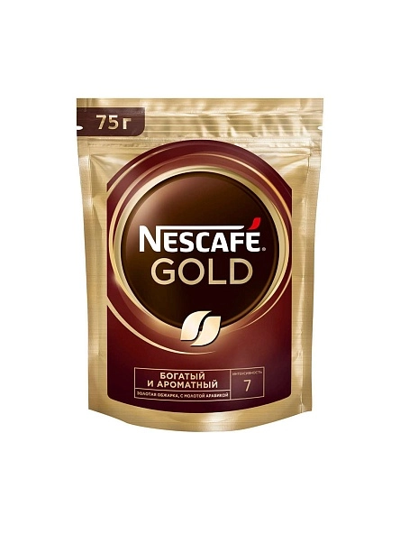 Кофе Нескафе Голд пакет 75г