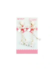 Серьги "Candy Pink", 7*2 см