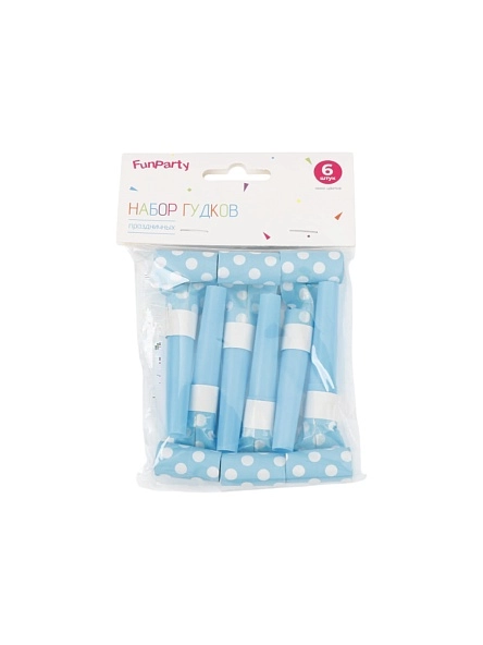 Набор гудков праздничных "Noisy party-1", 6 шт, 13,5 см