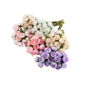 Букет декоративный "Пионы" 27 цветов, 9 шт, 30 см (PI0471)