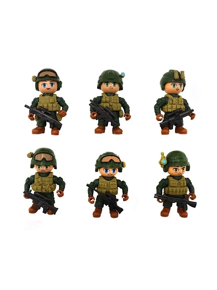 Фигурки спецназа в зеленой форме, 8 см, в ассортименте