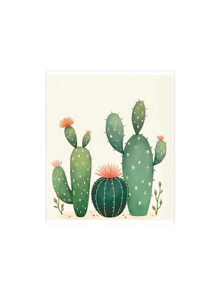 Тетрадь общая (скоба), ф.170х205мм, клетка, 96л., 4+0, ВЛU, конгревное тиснение, серия Кактус