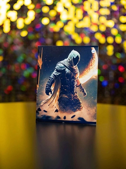 Тетрадь общая (скоба), ф.170х205мм, клетка, 48л., 4+0, Глиттерный лак серия Space