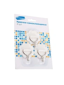 Набор самоклеящихся крючков,  3 шт,5*6.5*2 см