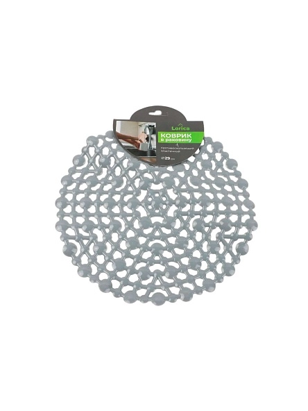 Коврик в раковину противоскользящий круглый, ПВХ, d=29 см, микс цвета 