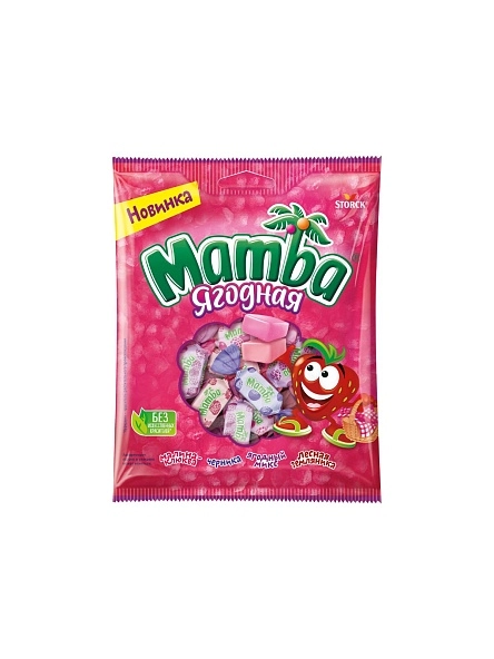 Жевательные конфеты "Mamba ягодная" Ассорти вкусов,70г