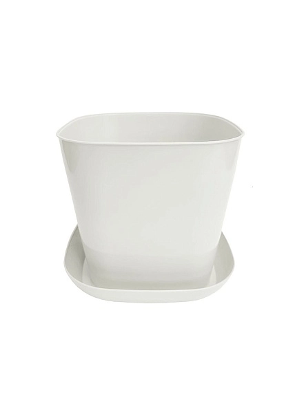 Кашпо квадратное 1,3л. с поддоном (микс)