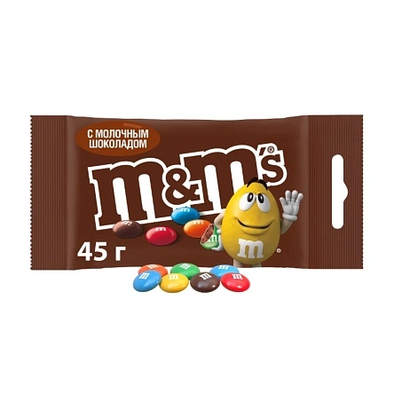 Драже M&M’s с молочным шоколадом,  45г