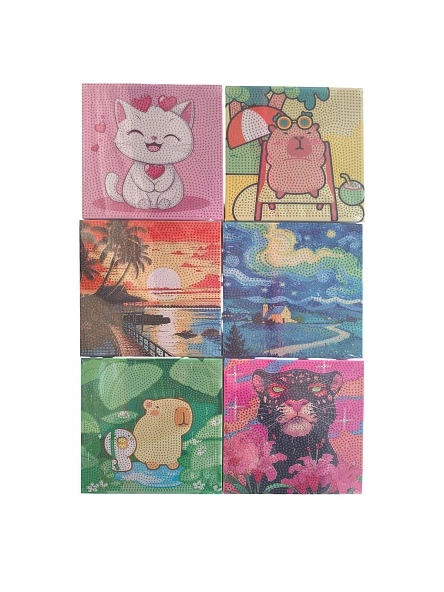 Алмазная мозаика на подрамнике, 20*20 см, артикул  ML-2226