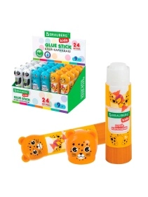 Клей-карандаш BRAUBERG, 9 г, фигурный колпачок, 271139