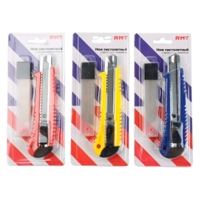 Нож пистолетный с фиксатором и запасными лезвиями (PD0277)