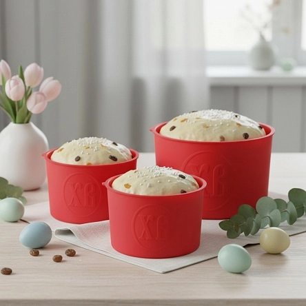 Набор форм для куличей "Пасха", 3 шт