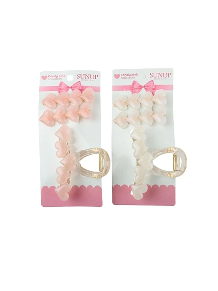 Набор для волос "Candy Pink", крабик + заколки (2 шт) (PK1359)