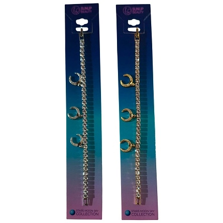 Браслет "Stars, moon, sky", ТМ Sunup beauty, 17,5 см, микс (ML-2988)