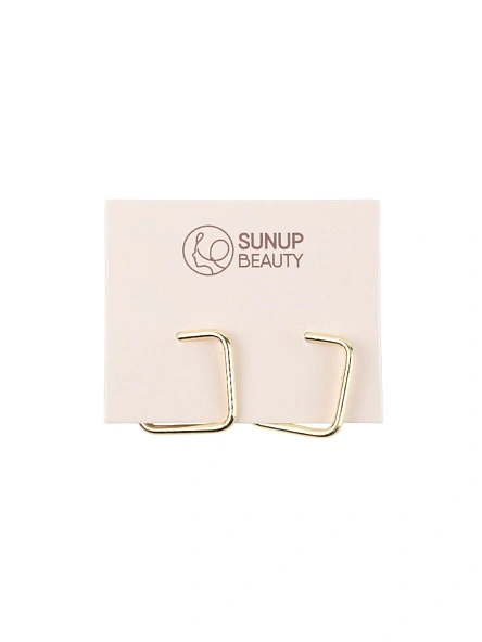 Серьги "Square hoops", 2,5 см (PZ115)