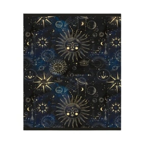 Тетрадь общая (скоба), ф.170х205мм, клетка, 48л., 4+0,  Глиттерный лак
 серия Stars,moon,sky