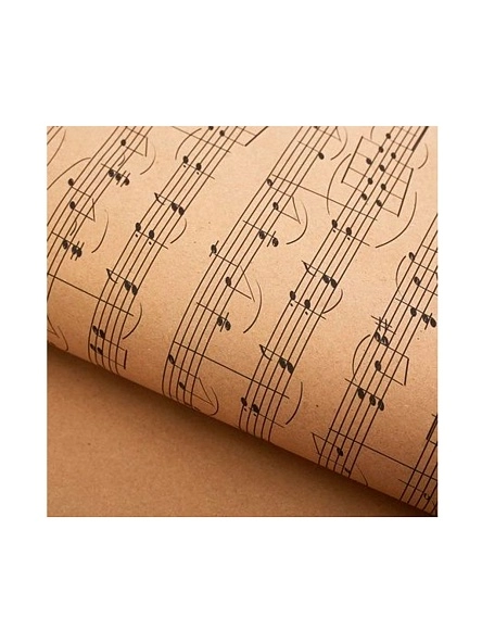 Упаковочная бумага KRAFT "Ноты" 70х100 см