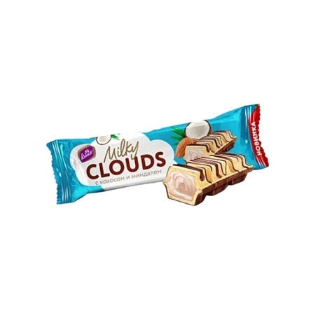 Конфеты "KONTI Milky Clouds" с кокос. и минд., 23г