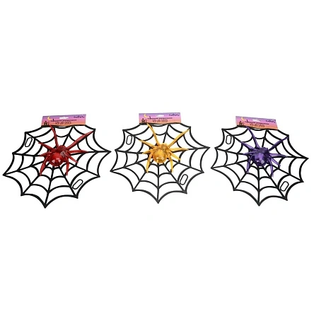 Украшение декоративное "Web and spider", Fun Party, 34 см (KRE260127217)