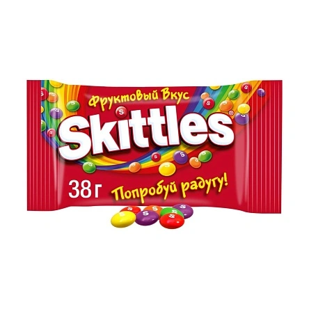 Драже Skittles фруктовый вкус, 38г