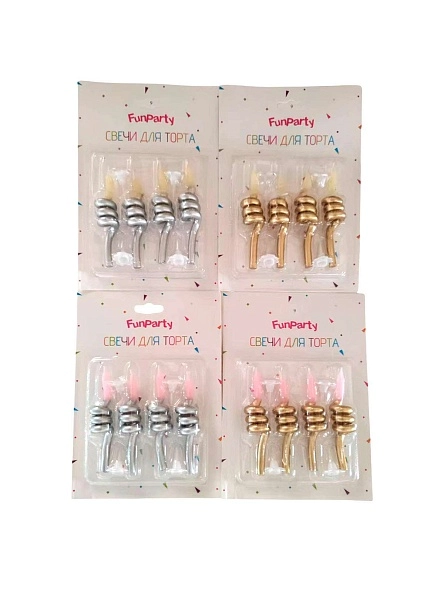 Свечи для торта "Candle", 4 шт, 9 см (ML-1857)