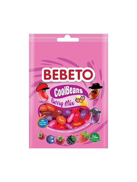 Жевательные конфеты ВЕВЕТО COOL BEANS BERRY MIX  60г