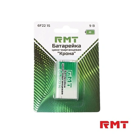 Батарейка цинк-марганцевая "Крона", 9 В, 6F22 1S