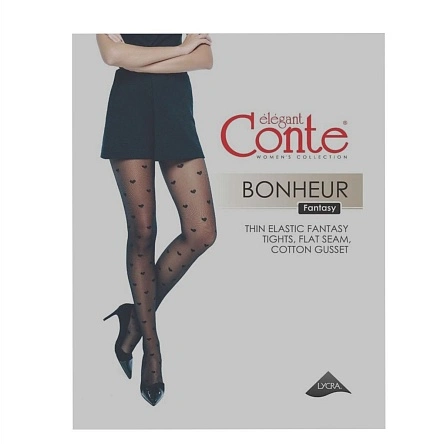 Колготки женские CONTE ELEGANT BONHEUR, р.3, nero
